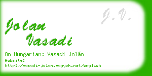 jolan vasadi business card